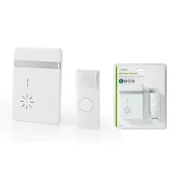 Dzwonki i gongi - Nedis DOORB212WT dzwonek bezprzewodowy, biały - miniaturka - grafika 1