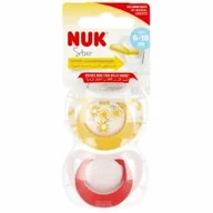 Smoczki uspokajające - Nuk Smoczek uspokajający lateksowy 6-18m Star 10734075 - miniaturka - grafika 1