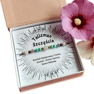 Bransoletki - TALIZMAN SZCZĘŚCIA Bransoletka Damska Kamienie Turkus Granat Kwarc/GiovanniDivine - miniaturka - grafika 1
