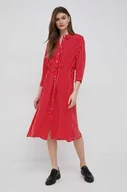 Sukienki - Tommy Hilfiger sukienka kolor czerwony mini prosta - miniaturka - grafika 1