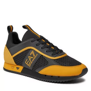 Półbuty męskie - Sneakersy EA7 Emporio Armani X8X027 XK050 T854 Black+Mango Mojito - grafika 1