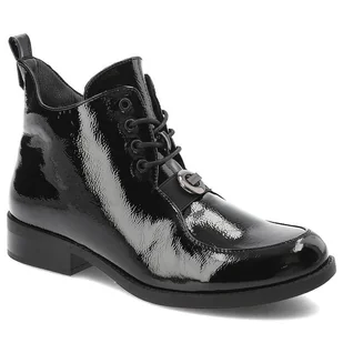 Czarne Botki S.Barski Damskie Modne Buty Na Jesień - Botki damskie - miniaturka - grafika 1