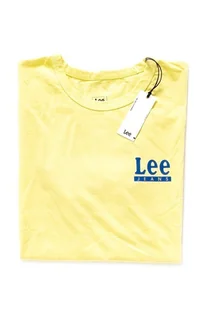 LEE HALF SLEEVE GRAPHIC RELAXED FIT MĘSKI T-SHIRT KOSZULKA LOGO YELLOW SIGN L63GFELN 112115028 - Lee - Koszulki męskie - miniaturka - grafika 1