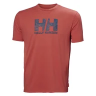 Koszulki sportowe męskie - Męska Koszulka z krótkim rękawem HELLY HANSEN SKOG RECYCLED GRAPHIC T-SHIRT 63082_101 – Czerwony - miniaturka - grafika 1