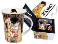 Kubki - Kubek - G. Klimt, Pocałunek, czarne tło (CARMANI) - miniaturka - grafika 1