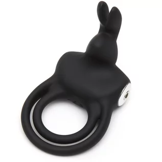 Pierścienie erekcyjne - Happy Rabbit (GB) Pierścień wibrujący Happy Rabbit Stimulating Rabbit Love Ring Black 6706900 - grafika 1