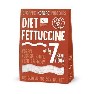 Diet-Food BIO Organic Fettuccine - makaron roślinny z rośliny Konnyak 300gr netto shirataki - Makaron - miniaturka - grafika 1