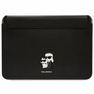 Torby na laptopy - Etui na laptopa KARL LAGERFELD NFT Saffiano Karl & Choupette Sleeve do 14 cali Czarny KLCS14SAKCPMK - miniaturka - grafika 1