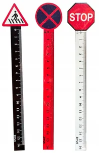 LINIJKI szkolne linijka do szkoły ZNAKI DROGOWE dla dziecka dzieci do nauki - Przybory szkolne LINIJKI szkolne linijka do szkoły ZNAKI DROGOWE dla dziecka dzieci do nauki - Przybory szkolne - miniaturka - grafika 1