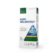 Włosy, skóra, paznokcie - Medica Herbs Medica Herbs Kwas hialuronowy 210 mg - 40 kapsułek - miniaturka - grafika 1
