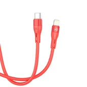 Kable USB - Tellur Silicone Type-C To Lightning Cable, Pd18W, 1M, Red - miniaturka - grafika 1