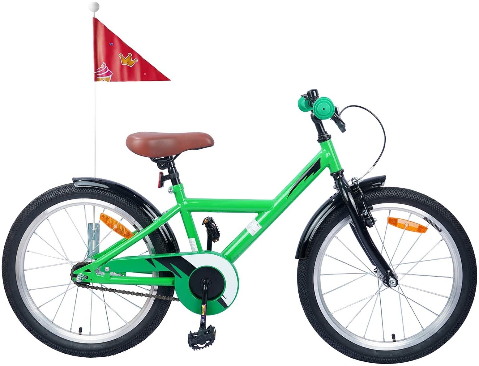 vidaXL Rower Dziecięcy 20 Cali dla dzieci w wieku 6-11 lat Zielony