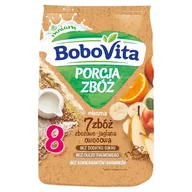 Kaszki dla dzieci - Bobovita Porcja Zbóż Kaszka mleczna zbożowo-jaglana owocowa 210 g 5900852041129 - miniaturka - grafika 1