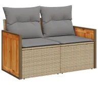 Sofy ogrodowe - Elior Sofa ogrodowa z szarymi poduszkami H1-R57 - miniaturka - grafika 1