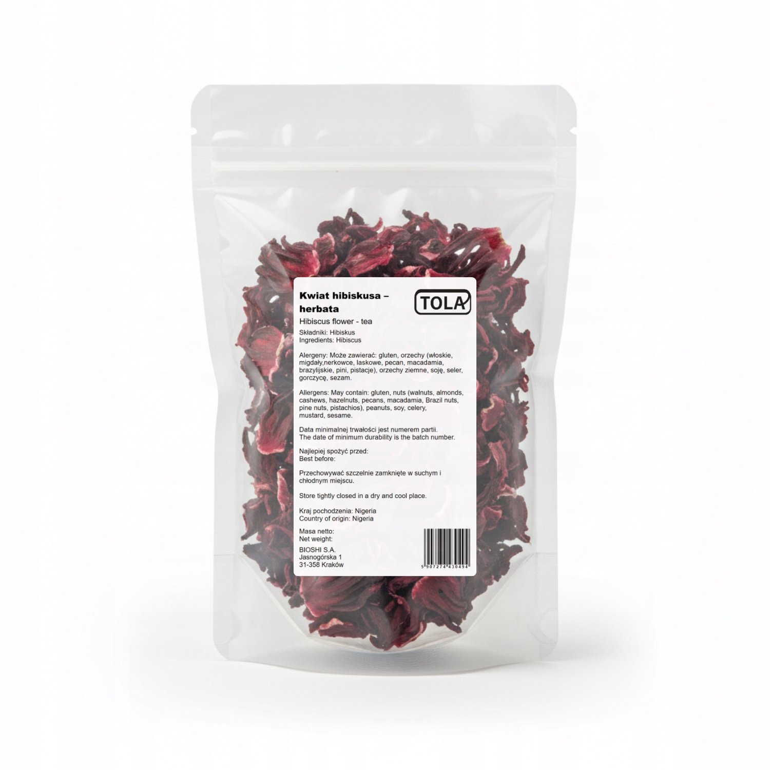 Hibiskus (herbata z hibiskusa) 10kg Tola