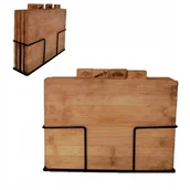 Deski do krojenia - Komplet 4 Desek Do Krojenia Stojak Kuchenny Deska - miniaturka - grafika 1