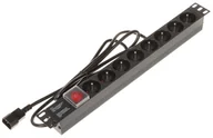 Listwy zasilające - Listwa zasilająca 8 gniazd PD-8/R-IEC wtyk UPS C14 - miniaturka - grafika 1