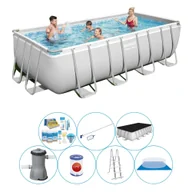 Baseny ogrodowe - Basen Plus Akcesoria - Bestway Power Steel 488x244x122 cm Prostokątny - miniaturka - grafika 1