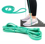 Gumy, taśmy, ekspandery - Guma fitness taśma 6,4mm 2-7kg turkusowa - miniaturka - grafika 1