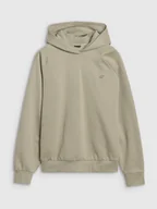 Bluzy damskie - 4F Bluza dresowa nierozpinana z kapturem uniseks 4FWSS25TSWSU1547-44S Zielony Roz. S - miniaturka - grafika 1