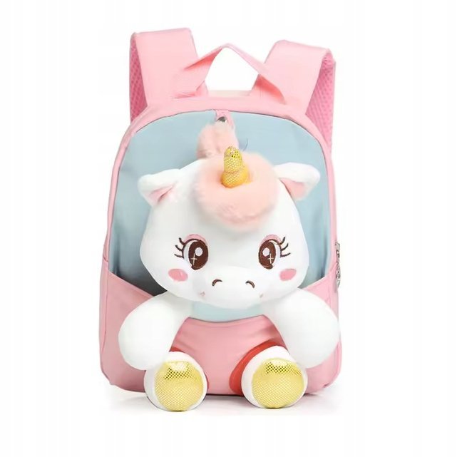 PLECAK UNICORN DLA PRZEDSZKOLAKA 2w1 Z MASKOTKĄ