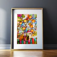 Obrazy i zdjęcia na płótnie - Drzewko pomarańczowe - plakat B2 - miniaturka - grafika 1