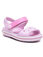 Buty dla dziewczynek - Crocs Sandały Crocband Sandal Kids 12856 Różowy - miniaturka - grafika 1