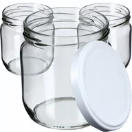 Pojemniki kuchenne - Słoiki Salla 425ml 24 szt. 82mm + wieczka białe - miniaturka - grafika 1