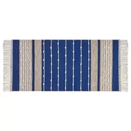Dywany - Dywan bawełniany 80 x 150 cm niebieski z beżowym KONDHALI Lumarko - miniaturka - grafika 1