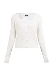 Swetry damskie - DreiMaster dzianinowy kardigan damski 39526027, biały (wollweiss), XS-S - grafika 1