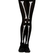 Rajstopy - Rajstopy dziecięce czarne kości halloween szkielet-11-14 - miniaturka - grafika 1