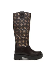 Guess Kozaki FLFYNN FAL11 Brązowy - Kozaki damskie - miniaturka - grafika 1