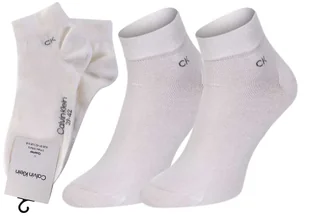 CALVIN  KLEIN SKARPETY SKARPETKI STOPKI 2 PARY WHITE 701218706 002 - Rozmiar: 39-42 - Skarpetki męskie - miniaturka - grafika 1