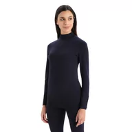 Bielizna sportowa damska - Damska koszulka termoaktywna Icebreaker Merino 260 Tech Long Sleeve Turtleneck midnight - S - miniaturka - grafika 1