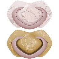Smoczki uspokajające - Smoczek CANPOL BABIES Light touch 18 m+ Symetryczny Różowo-złoty (2 sztuki) - miniaturka - grafika 1