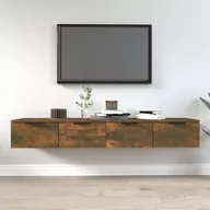 Półki do salonu - Lumarko Szafki wiszące, 2 szt., przydymiony dąb, 68x30x20 cm - miniaturka - grafika 1