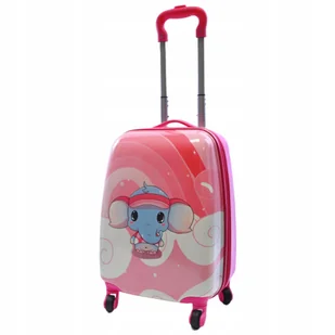 WALIZKA KABINOWA DLA DZIEWCZYNKI SŁOŃ BAGAŻ DZIECIĘCA TORBA PODRÓŻNA KÓŁKA - Walizki WALIZKA KABINOWA DLA DZIEWCZYNKI SŁOŃ BAGAŻ DZIECIĘCA TORBA PODRÓŻNA KÓŁKA - Walizki - miniaturka - grafika 1