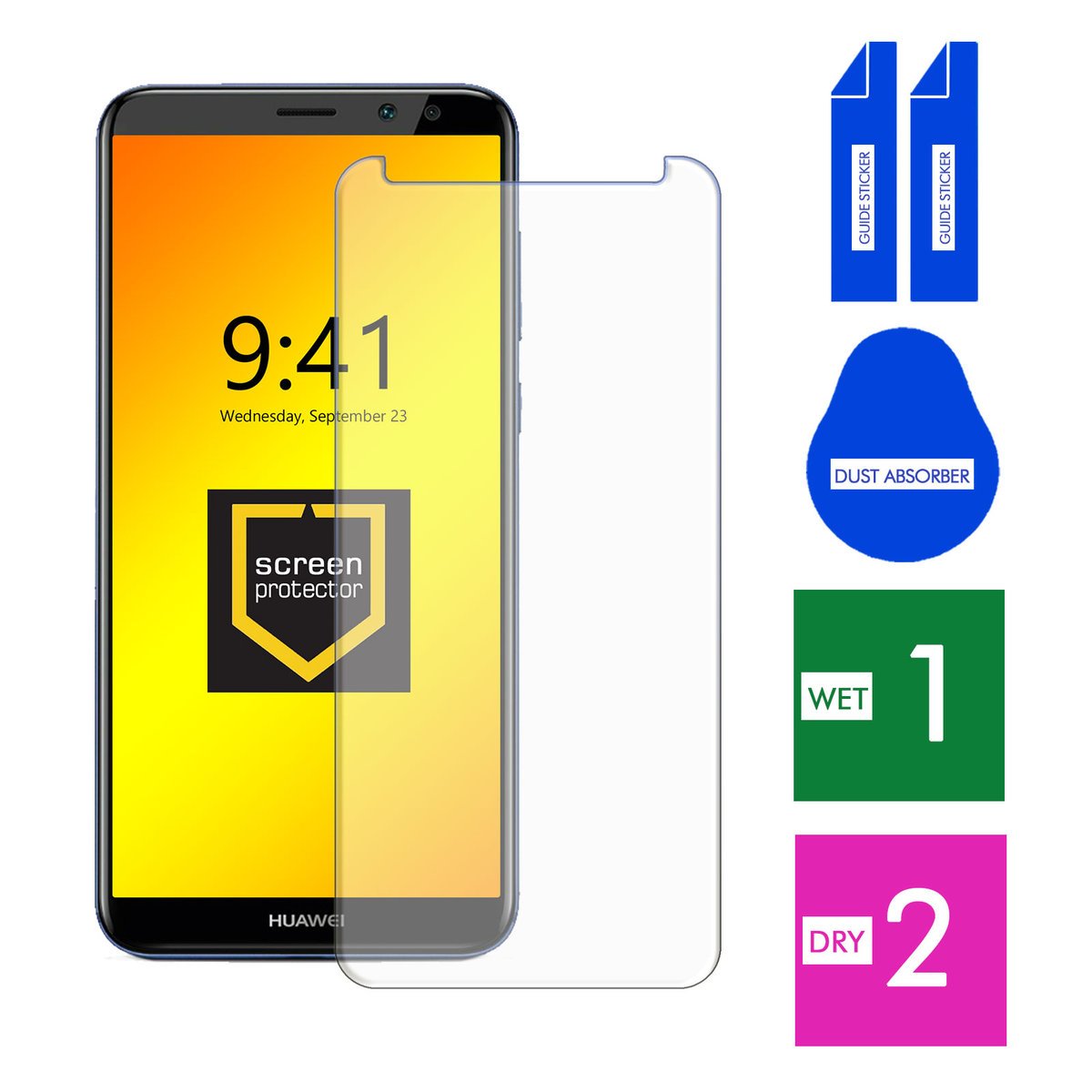 SZKŁO HARTOWANE DO HUAWEI MATE 10 LITE SZYBKA 9H OCHRONNE PANCERNE