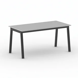 B2B Partner Stół PRIMO BASIC z czarnym stelażem, 1600 x 800 x 750 mm, szary 499335 - Stoły i stoliki do biura - miniaturka - grafika 1