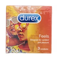 Prezerwatywy - Durex Reckitt Benckiser Feels Prezerwatywy z nawilżeniem - 3 sztuki - miniaturka - grafika 1