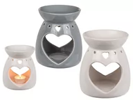 Świeczniki - Kemis - House of Gadgets, Ceramiczny kominek do olejków zapachowych, z serduszkiem - miniaturka - grafika 1