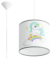 Lampy pozostałe - Abażurowa lampa dziecięca z motywem jednorożca - 4X A586 Bilef - miniaturka - grafika 1