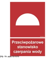 Tablice BHP - SIGNPROJECT BB008 - Przeciwpożarowe stanowisko czerpania wody 500x740 - miniaturka - grafika 1