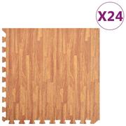 Maty do ćwiczeń - Maty podłogowe, 24 szt, wzór drewna, 8,64 m2, pian - miniaturka - grafika 1