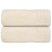 Ręczniki - vidaXL Ręczniczki, 2 szt., kremowe, 30x30 cm, bawełna 100 - miniaturka - grafika 1