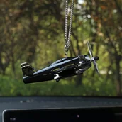 Inne - TEMU Kreatywna Urocza Świecąca Samolotowa Ozdoba na Lusterko Wsteczne do Samochodu - Prezent Świąteczny - miniaturka - grafika 1