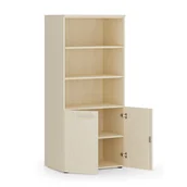 Szafy biurowe - Szafa biurowa z drzwiami niskimi PRIMO WOOD, 1781 x 800 x 500 mm, brzoza - miniaturka - grafika 1