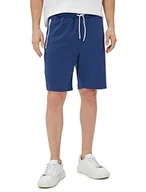 Spodenki damskie - Koton Męskie szorty bermudy z nadrukiem ze sznurkiem ściągającym z zamkiem błyskawicznym, krój slim fit, Granatowy (715), XL - miniaturka - grafika 1