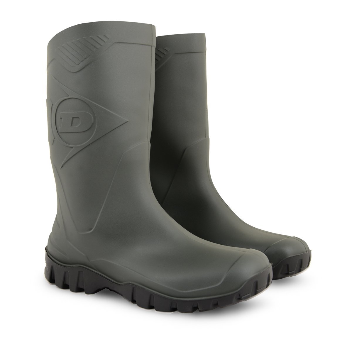 DUNLOP KALOSZE MĘSKIE WSUWANE ZIELONE Z LOGO 39 J8A