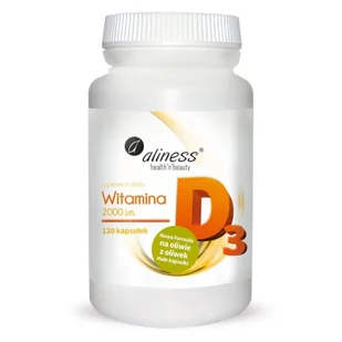 aliness Witamina D3 2000 j.m. 120 kapsułek - Suplementy diety - miniaturka - grafika 1